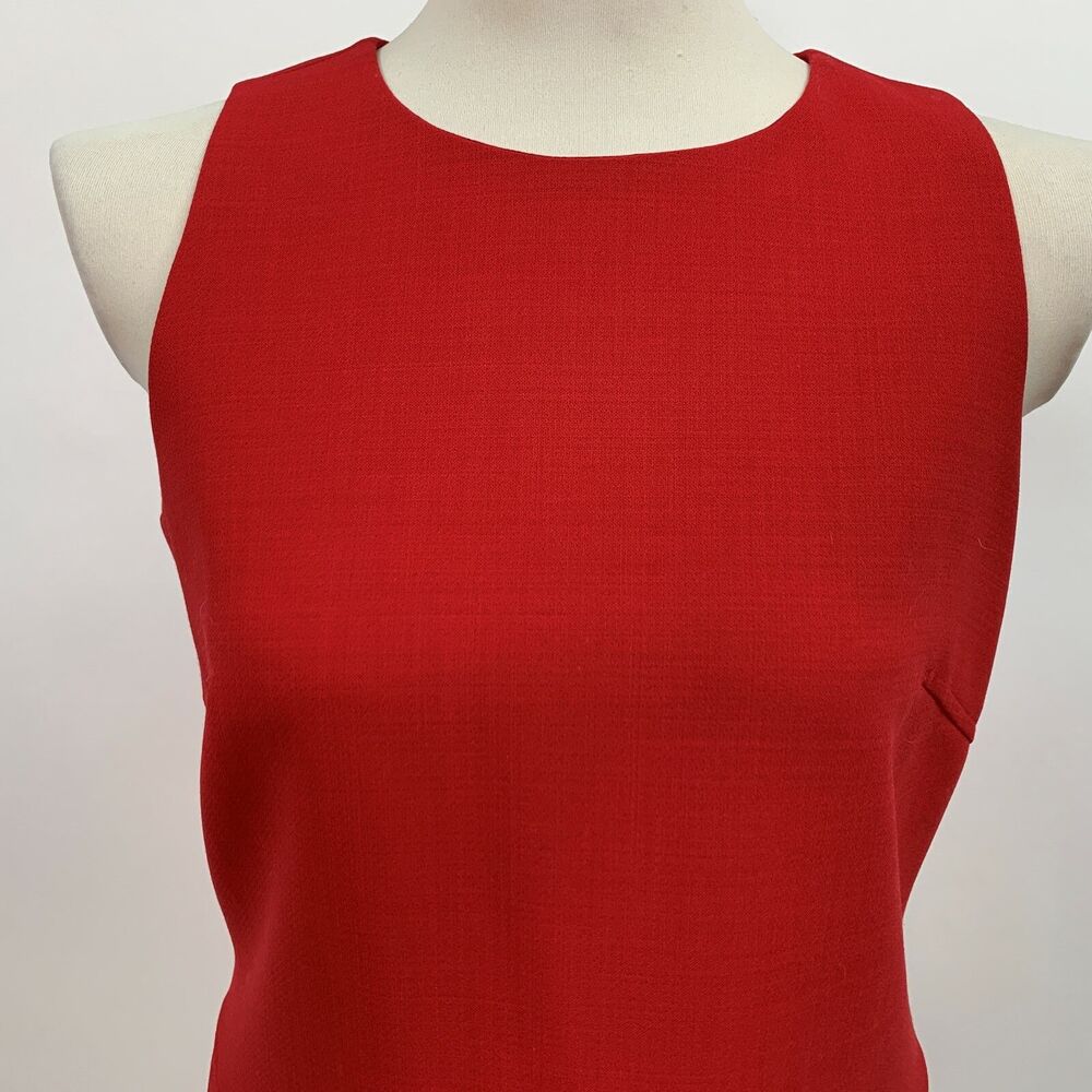 Body by Victoria Women's Dress Size 8 Red‎ Sleeveless Wool Blend - Picture 4 of 11